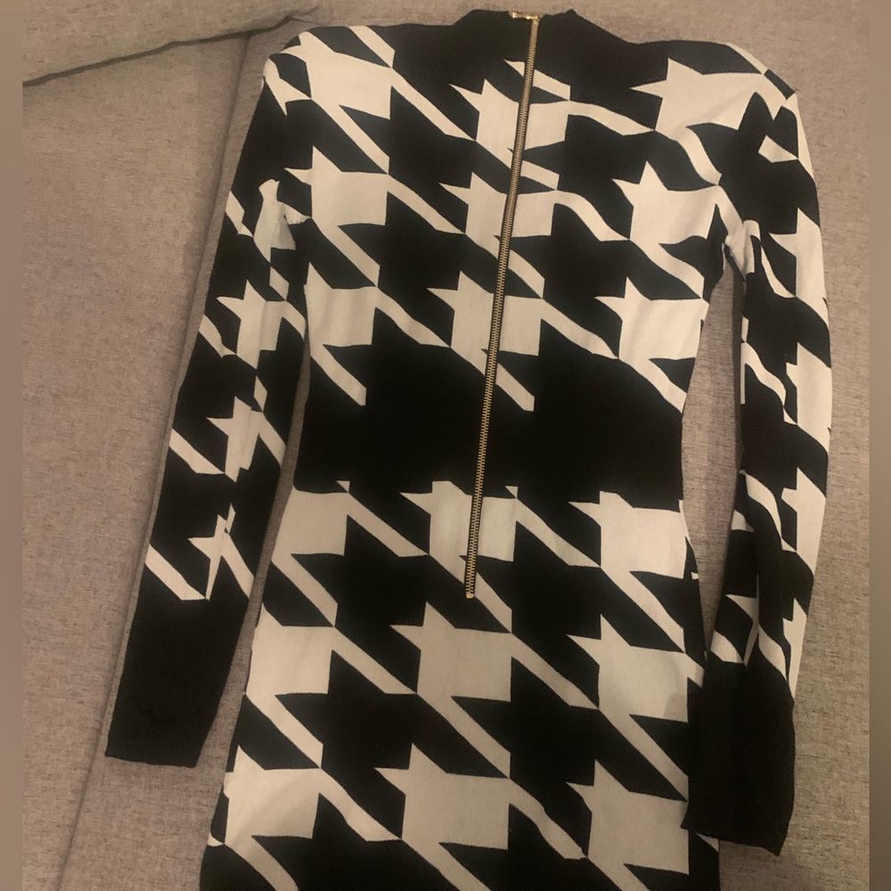 Balmain Black and White Dress